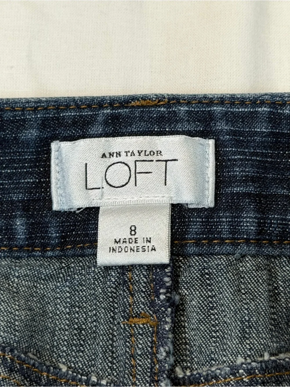 LOFT Dark Blue Denim Skirt